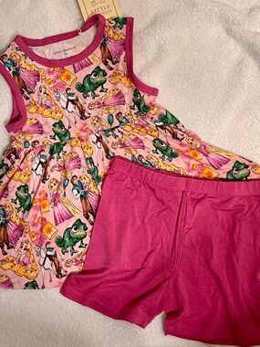 Little Snuggles/Charlie’s Project Rapunzel Tank Top & Shorts Peplum Set